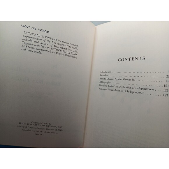 Your Magnificent Declaration Book 1961 Bruce And Esther Findlay Vintage - Picture 4 of 9